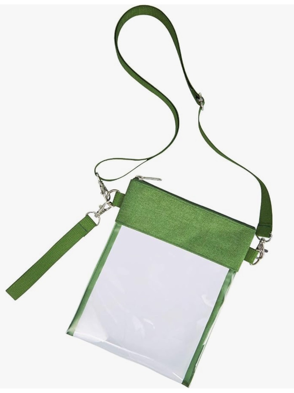 Stadium Clear & Green Trim Convertible Crossbody Bag  to Wristlet NWT
